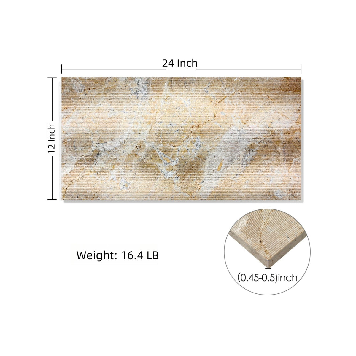 Textured Finished, 3D Tiles For Wall Decoration (Set of 4), photo 9 of 33