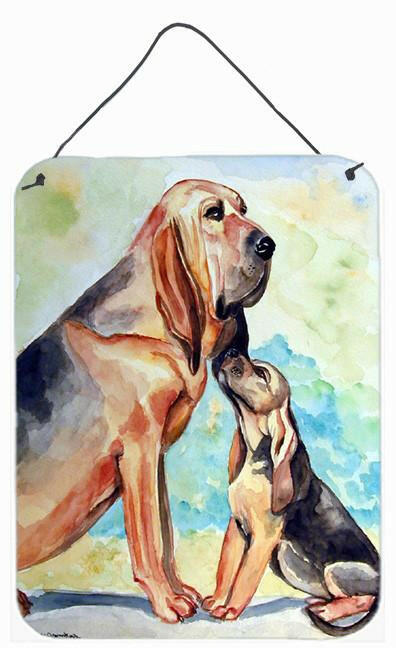 Bloodhound Momma's Love Aluminium Metal Wall or Door Hanging Prints