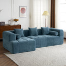 Sectional Free Combined Sofa With 2 Side Pockets by Unique Piece Furniture