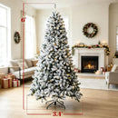 6 ft Pre-Lit Snow-Flocked Northern Pine Artificial Christmas Tree