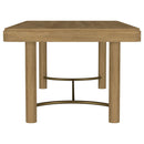 Benson - Extension Leaf Dining Table With Trestle Base - Sand by HouseOfZazla