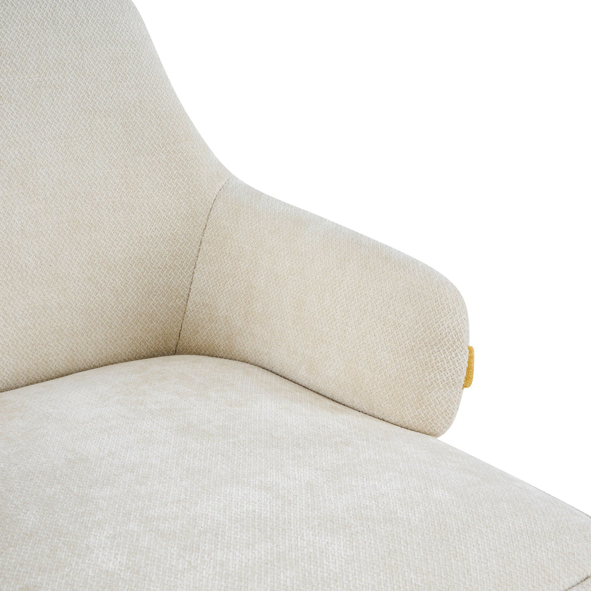 Indoor Dining Chair Set of 2 with Sturdy Frame - Beige / Yellow, photo 4 of 16
