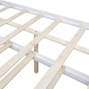 Full Size Platform Bed With Storage LED Headboard, Twin Trundle And 3 Drawers - White by HouseOfZazla