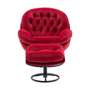Accent chair TV Chair Living room Chair with Ottoman-RED