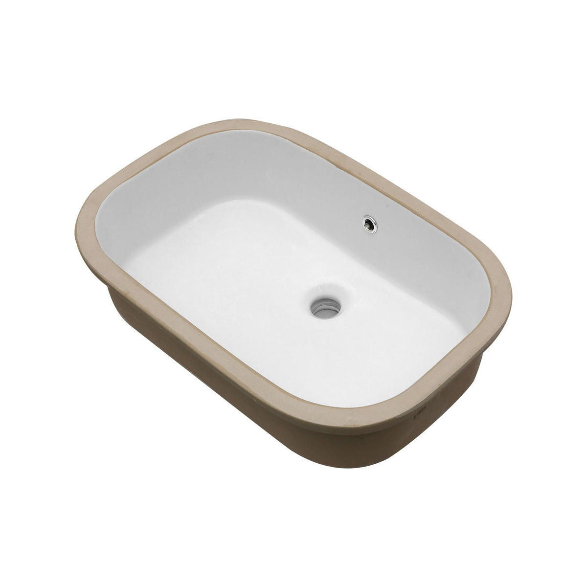 Undermount Bathroom Sink 22" X 15.25" With Overflow Sleek, High Temperature Fired, Stain Resistant, Smooth Polished Surface - White, photo 5 of 11