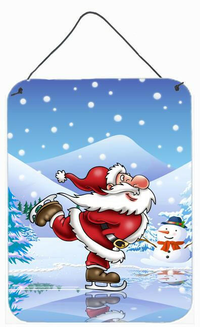 Christmas Santa Claus Ice Skating Wall or Door Hanging Prints APH6386DS1216