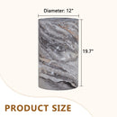 Simple Marble Textured Cylindrical Coffee Table Material - Gray by HouseOfZazla