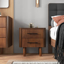 Logan - Nightsd Bed Side Tables With 2 Drawers - Brown by HouseOfZazla