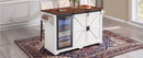 K&K 72" Farmhouse Kitchen Island with Fridge Storage Space