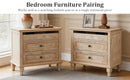 28" Wood Nightstand with Charging Station by HouseOfZazla