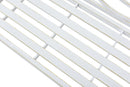 Outdoor Garden Patio Bench With Backrest And Armrest, Slatted Seat For Park, Yard & Porch, Balcony, Accommodates 2 - 3 People - White by HouseOfZazla