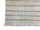 5x8 Turkish Kilim Rug, Flatweave Carpet, Striped Blanket, Southwestern Design, New, Gray, Wool, High Quality, Hand-Knotted