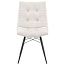 Aiken Fabric Upholstered Dining Side Chair Saddle Stone White (Set of 4)