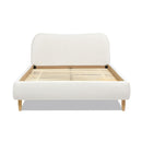 Roman - Curved Headboard Upholstered Platform Bed by HouseOfZazla