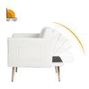 Accent Chair with Ottoman Set,Velvet Accent Chair with Gold Legs, Upholstered Single Sofa for Living Room Bedroom