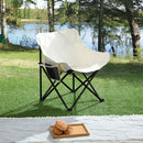 2 Pieces Outdoor Camping Chairs Folding / Portable, Comfortable Seating, Durable Steel Fram by Unique Piece Furniture
