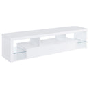 Lance - 3 Piece TV Entertainment Center With Shelves - Gloss White