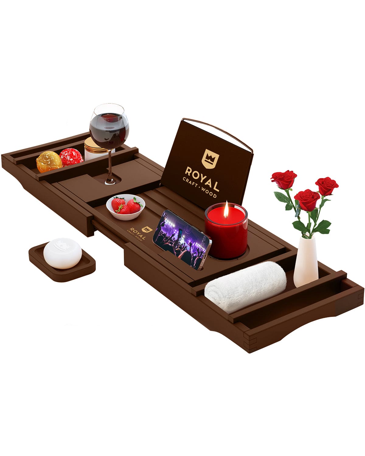 Bathtub Caddy Tray, Brown