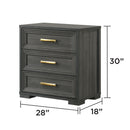 Colorado - Nightstand - Charcoal by HouseOfZazla