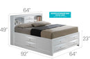 Modern Design Storage Bed With Bookcase Headboard by HouseOfZazla