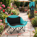 Foldable Outdoor Chair, Camping Chair, Outdoor Loveseat, Portable Hiking Chair by HouseOfZazla