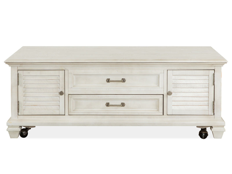 Newport - Lift Top Storage Cocktail Table (With Casters) - Alabaster, photo 4 of 7