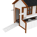 47" Chicken Coop Wooden Chicken House Rabbit Hutch Raised Poultry Cage Portable Hen Pen Backyard with Nesting Box and Handles