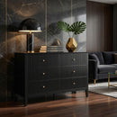 Modern 6 Drawer Fluted Dresser by HouseOfZazla