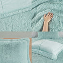 Full/Queen Shaggy Long Fur Comforter Mini Set