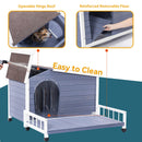 Large Wooden Dog House with Terrace