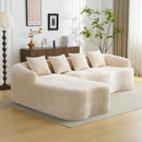Modular L-Shape Sectional Sofa With Curved Chaise by HouseOfZazla