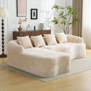Modular L-Shape Sectional Sofa With Curved Chaise by Unique Piece Furniture