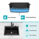Quartz Kitchen Sink, Granite Composite, Drop In Sink With Durable Design by HouseOfZazla