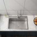 24" Stainless Steel Washing Sink With Faucet Hoses And Drain Head Only (Update) - Silver by HouseOfZazla