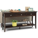 Acadian - Wide Console Sofa Table - Brunette Brown by HouseOfZazla
