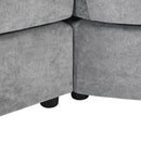 Modern 3 Seater Upholstered Sofa With Curved Design by HouseOfZazla