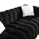 84.3 length, 35.83" deepth, human body structure for USA people, marshmallow sofa,boucle sofa, White color,3 seater