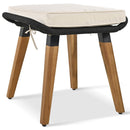 5 Pieces Patio Furniture Chair Sets, Patio Conversation Set With Wicker Cool Bar Table, Ottomans,Outdoor Furniture Bistro Sets for Porch,Backyard,Balcony,Poolside Black&Beige