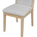 7-Piece Farmhouse Dining Set Classic Rustic Table and 6 high-back design Chairs for Dining Room, Kitchen (Natural Wood Wash)