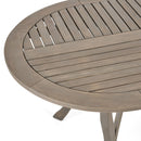 Outdoor Table With Smooth Lines, Slat Top by HouseOfZazla