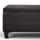Avalon - Lift Top Rectangular Storage Ottoman - Tanners Brown by HouseOfZazla