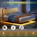 Floating Bedstead With Charging Station And LED Lights by HouseOfZazla