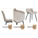 Table and chair set.Cozy Modern MDF Dining Set -67'x35.4' with 4 Gray  Artificial Leather Chairs With Curved Widened Cushion Design.Suitable for restaurants, kitchens, dining rooms,etc.