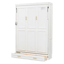 Full Size Murphy Bed With 2 Drawers - Beige by HouseOfZazla