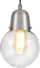 Plug-In Hanging LED Pendant Brushed Nickel Finish