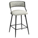 Counter Height Bar Stools With Powder Coating Base And Footrest (Set of 2) - by HouseOfZazla