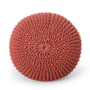 Bordeaux - Knitted Round Pouf Ottoman, Floor Cushion by Unique Piece Furniture