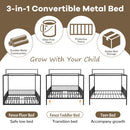 3 In 1 Convertible Montessori Floor Bed With Fenced Support by HouseOfZazla