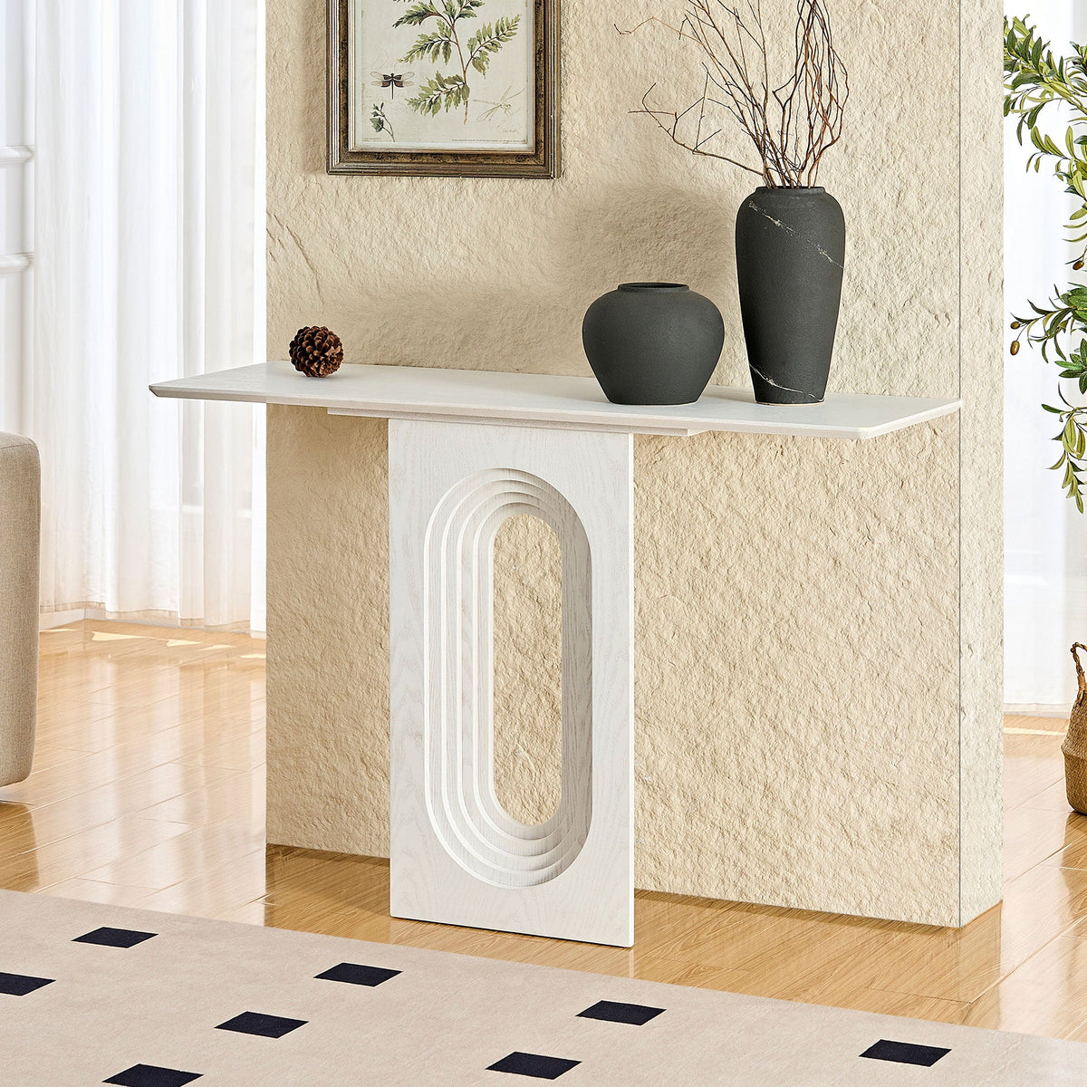 47.24 Inch Entryway Table with Unique Loopback Design, photo 5 of 10