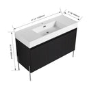 Freestanding Bathroom Vanity With Resin Sink And Storage Cabinet by HouseOfZazla